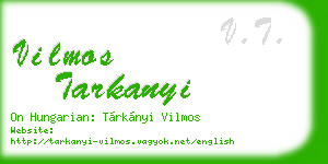 vilmos tarkanyi business card